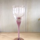 MIKASA SEA MIST/AMETHYST PLUM PINK  Swirled Wine Water Cham Goblet Stemware