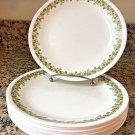 Set of 10 CORELLE Crazy Daisy Spring Blossom Green 8 1/2" SALAD / DESSERT PLATES