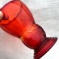 Lot 2 New Martinsville Moondrops RUBY Royal Red Glassware/Tumbler Footed 9 oz