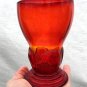 Lot 2 New Martinsville Moondrops RUBY Royal Red Glassware/Tumbler Footed 9 oz