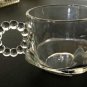 Hazel Atlas Orchard Snack set Candlewick/Boopie Ribbed Clear Glass Tray W/cup