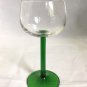 Serves 6 Luminarc/Durand Crystal Emerald Green Stem Wine Cordial/Glasses/France