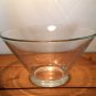 Anchor Hocking Chip Dip Set Sparkling Crystal Clear Bowl Glass/Brass Clip/NOS