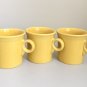 Homer Laughlin Fiesta ware Ring Handled Tom & Jerry Mug/set Of 3/yellow