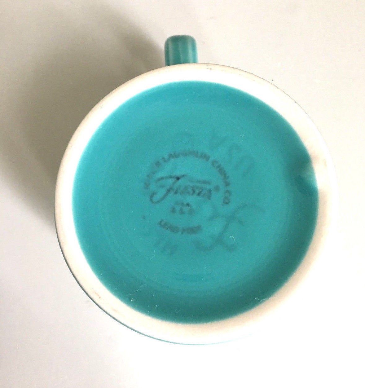 Fiesta Fiestaware Homer LaughlinTom and Jerry Mug/Turquoise Teal/ring ...