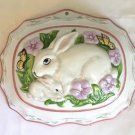 Franklin Mint Le Cordon Bleu Porcelain Bunny Rabbit Jello Mold/kitchenware/white