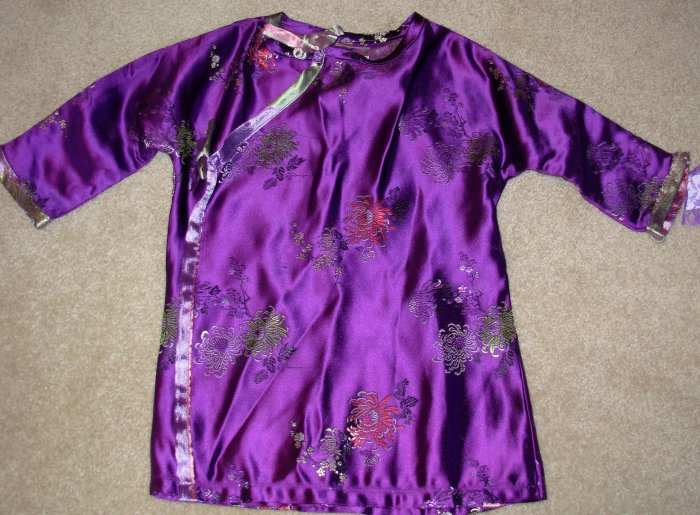 Purple childrens Kimono dress