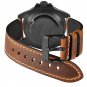 WOCCI Premium Saddle Vintage Leather Watch Bands with Black Buckle (18mm 20mm 22mm or 24mm)