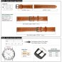 WOCCI Premium Saddle Vintage Leather Watch Bands with Black Buckle (18mm 20mm 22mm or 24mm)