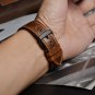 WOCCI Premium Saddle Vintage Leather Watch Bands with Black Buckle (18mm 20mm 22mm or 24mm)