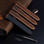 WOCCI Premium Saddle Vintage Leather Watch Bands with Rose Gold Buckle (18mm 20mm 22mm or 24mm)