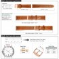 WOCCI Premium Saddle Vintage Leather Watch Bands with Rose Gold Buckle (18mm 20mm 22mm or 24mm)