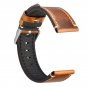WOCCI Premium Saddle Vintage Leather Watch Bands with Silver Buckle (18mm 20mm 22mm or 24mm)
