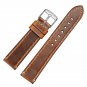 WOCCI Premium Saddle Vintage Leather Watch Bands with Silver Buckle (18mm 20mm 22mm or 24mm)