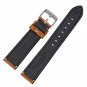 WOCCI Premium Saddle Vintage Leather Watch Bands with Silver Buckle (18mm 20mm 22mm or 24mm)