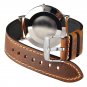 WOCCI Premium Saddle Vintage Leather Watch Bands with Silver Buckle (18mm 20mm 22mm or 24mm)