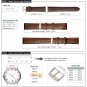 WOCCI Vintage Leather Watch Band, Watches Strap Width (18mm,19mm,20mm,21mm or 22mm) FMS5X5ZK1