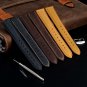WOCCI Black Vintage Leather Watch Band, Wristwatch Strap Width (18mm,20mm or 22mm), FMY4X4ZK1