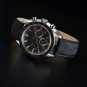 WOCCI Black Vintage Leather Watch Band, Wristwatch Strap Width (18mm,20mm or 22mm), FMY4X4ZK1