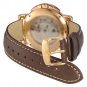 WOCCI Leather Watch Band with Gold Buckle, Strap Width (18mm,19mm,20mm,21mm or 22mm), FMS5X6ZK2