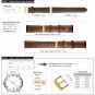 WOCCI Leather Watch Band with Gold Buckle, Strap Width (18mm,19mm,20mm,21mm or 22mm), FMS5X6ZK2