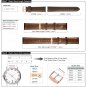 WOCCI Leather Watch Band with Rose Gold Buckle, Strap Width (18mm,19mm,20mm,21mm or 22mm), FMS5X6ZK3
