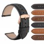 18mm,20mm,22mm Leather Watch Band - WOCCI Quick Release Strap - Rose Gold Buckle