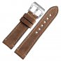WOCCI 20mm 22mm 24mm Crazy Horse Leather Watch Band,Saddle Style with Big Buckle