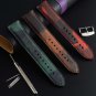 WOCCI 18mm 20mm 22mm Leather Watch Strap, Camo Style Unisex Wristwatch Band