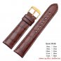 WOCCI 18mm 19mm 20mm 21mm 22mm Embossed Leather Watch Band with Gold Buckle