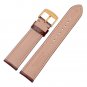 WOCCI 18mm 19mm 20mm 21mm 22mm Embossed Leather Watch Band with Gold Buckle