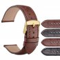 WOCCI 18mm 19mm 20mm 21mm 22mm Embossed Leather Watch Band with Gold Buckle