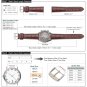 WOCCI Italy Leather Watch Band 18mm 19mm 20mm 21mm 22mm Alligator Embossed Strap