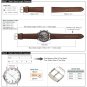 WOCCI 18mm 20mm 22mm Suede Vintage Leather Watch Band,Quick Release Watch Strap