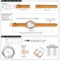 WOCCI 18mm 19mm 20mm 21m or 22mm Vintage Leather Watch Band,Rose Gold Buckle