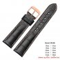 WOCCI 18mm 19mm 20mm 21mm 22mm Embossed Leather Watch Band / Rose Gold Buckle