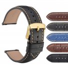 WOCCI 18mm 20mm 22mm Quick Release Watch Band,Embossed Leather with Gold Buckle