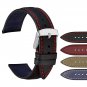 WOCCI 18mm 20mm 22mm Nubuck Leather Watch Band, Unisex Casual Wristwatch Strap