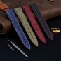 WOCCI 18mm 20mm 22mm Nubuck Leather Unisex Casual Watch Band Rose Gold Buckle