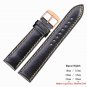 WOCCI 18mm,20mm,22mm Italy Full Grain Leather Sports Watch Band,Rose Gold Buckle