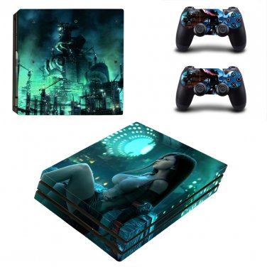 Custom Final Fantasy 7 Decal Skin Sticker for Sony PlayStation 4 Pro Console