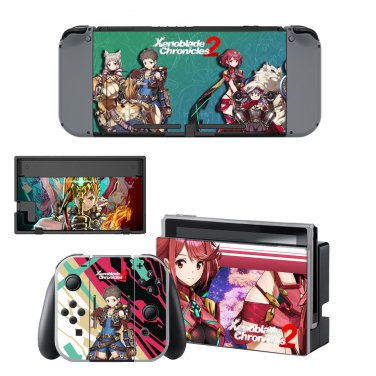 Vinyl Xenoblade Decal Skin Sticker for Nintendo Switch - Console and 2 Controllers