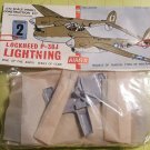 1/72 AIRFIX Lockheed P-38J First Issue 1959 Release Collectible