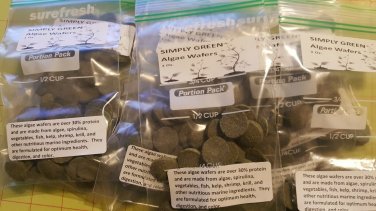 Simply Green Algae Wafers Algae Discs Fish Crabs Crayfish Snails Shrimp 1Oz.