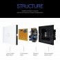 1 Gang Light Switch w/ Glass Touch Panel Set of -3-