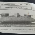 1/87-H0 PANZERGESCHUETZTRIEBWAGEN ARMORED TRAIN WAGON Artitec  Germany OOP