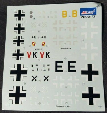 1/72 AMTech Decal Sheet for Ju-88S/T German Bomber For 3 Aircraft !