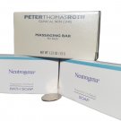 3x Hotel Style Soap Combo Pack 2x NEUTROGENA French Milled Soap 1x PTR Massaging
