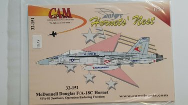 1/32 F/A-18C HORNET VFA-81 SUNLINERS , Enduring Freedom CAM DECALS 32-151