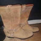 TAN Harness Motorcycle Boots Biker Boots Genuine Leather TAN Harness Motorcycle Boots Biker Boots Genuine Leather